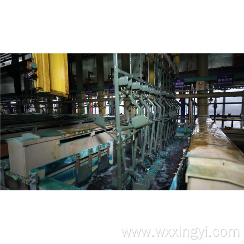 Stripping process of electroplating line